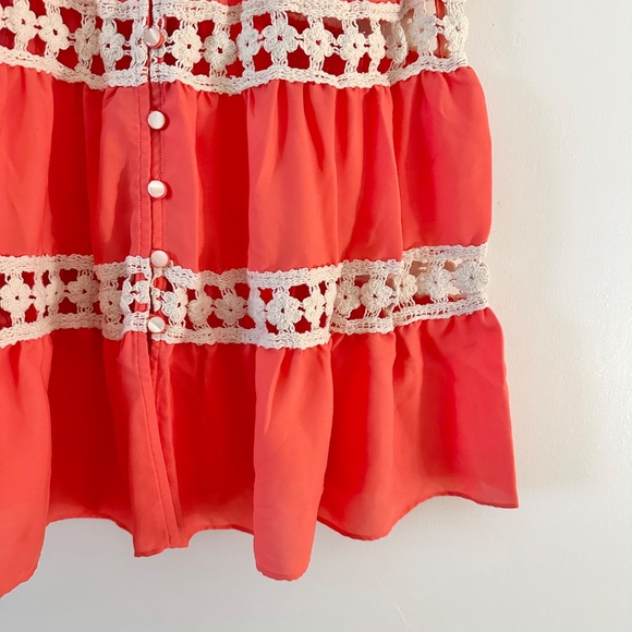 Anthropologie Coral Crochet Tank - Picture 2 of 6